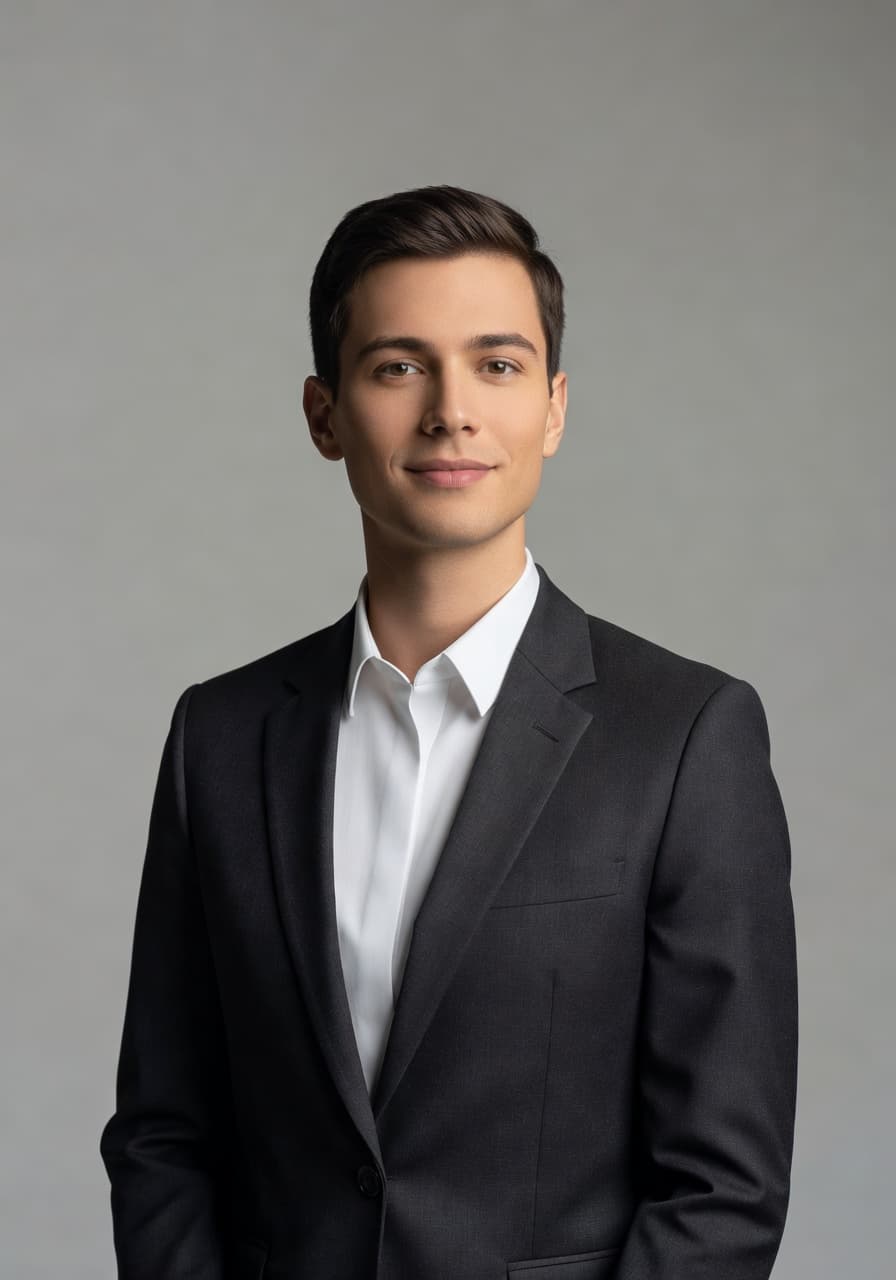 LinkedIn-ready AI headshot after SelfAI – AI Photo Studio render